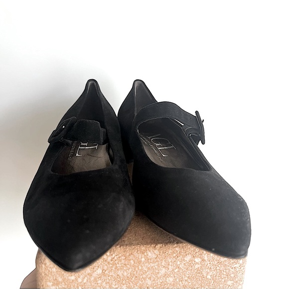 AGL Attilio Giusti Leombruni Black Suede Leather Mary Jane Low-Heel Pumps | 39.5 - Picture 6 of 14